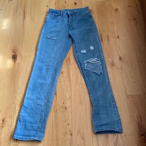 SHEIN Distressed Jeans, High Waisted, Size Medium